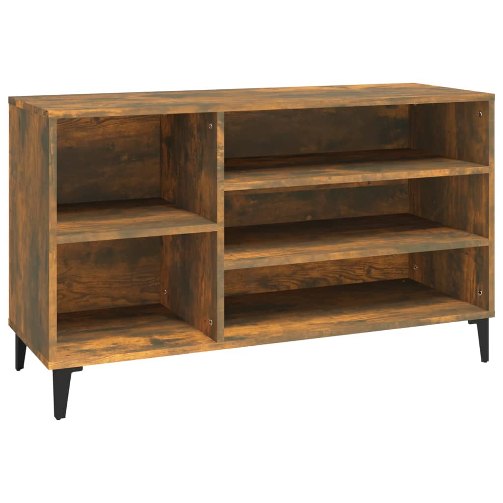 Vidaxl Shoe Cabinet 102x36x60 cm Property Wood Røget eg Farvet