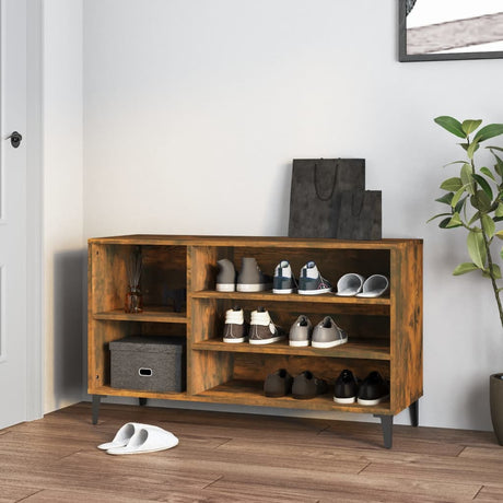 Vidaxl Shoe Cabinet 102x36x60 cm Property Wood Røget eg Farvet