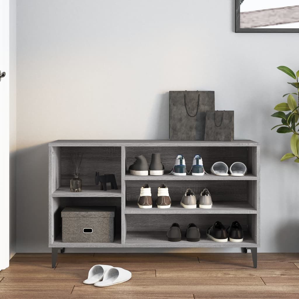 Vidaxl Shoe Cabinet 102x36x60 cm Property Wood Sonoma Gray