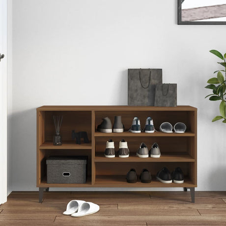 Vidaxl Shoe Cabinet 102x36x60 cm Property Wood Brown Oak Color