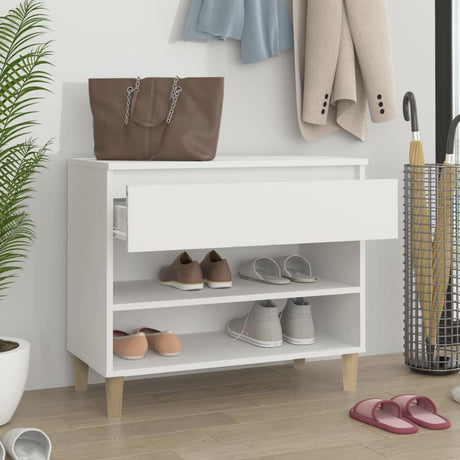 Vidaxl Shoe Cabinet 70x36x60 cm Property Wood White