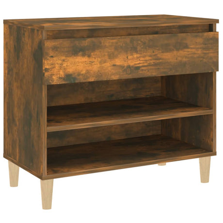 Vidaxl Shoe Cabinet 70x36x60 cm Property Wood Røget eg Farvet