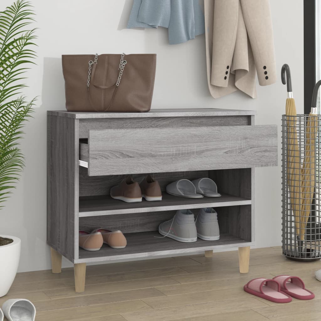 Vidaxl Shoe Cabinet 70x36x60 cm Property Wood Sonoma Gray