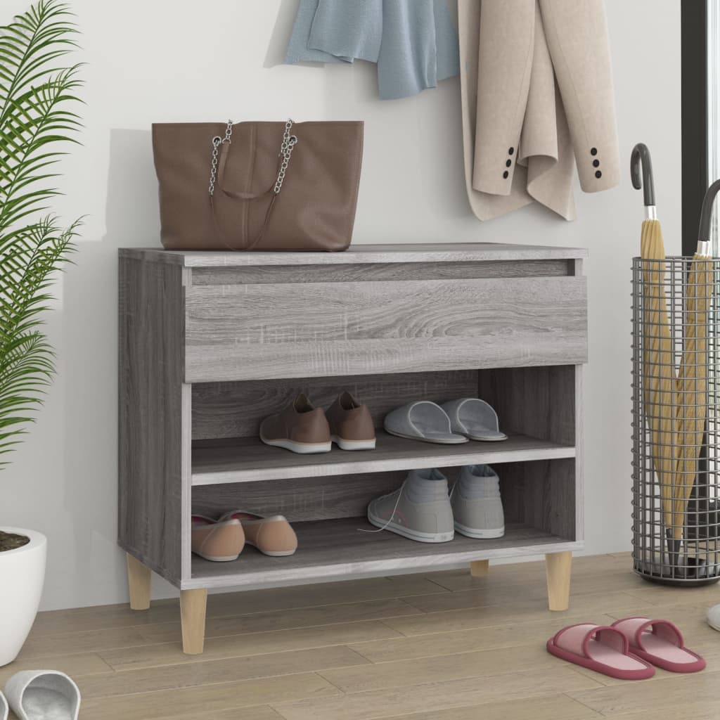 Vidaxl Shoe Cabinet 70x36x60 cm Property Wood Sonoma Gray