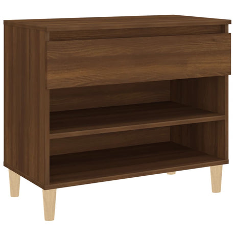 Vidaxl Shoe Cabinet 70x36x60 cm forarbejdet træbrun eg farve