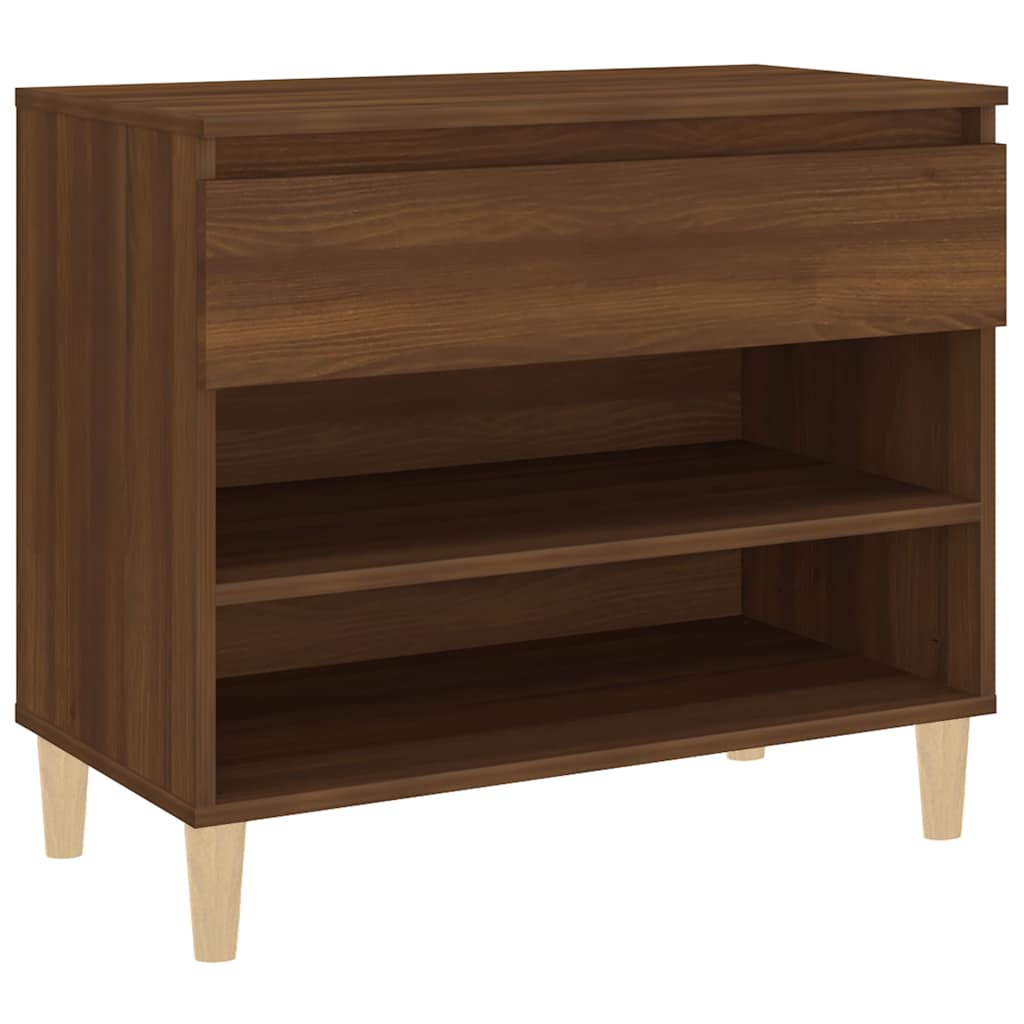 Vidaxl Shoe Cabinet 70x36x60 cm forarbejdet træbrun eg farve