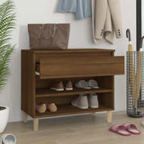 Vidaxl Shoe Cabinet 70x36x60 cm forarbejdet træbrun eg farve