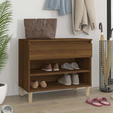 Vidaxl Shoe Cabinet 70x36x60 cm forarbejdet træbrun eg farve