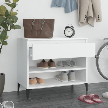 Vidaxl Shoe Cabinet 70x36x60 cm Property Wood White