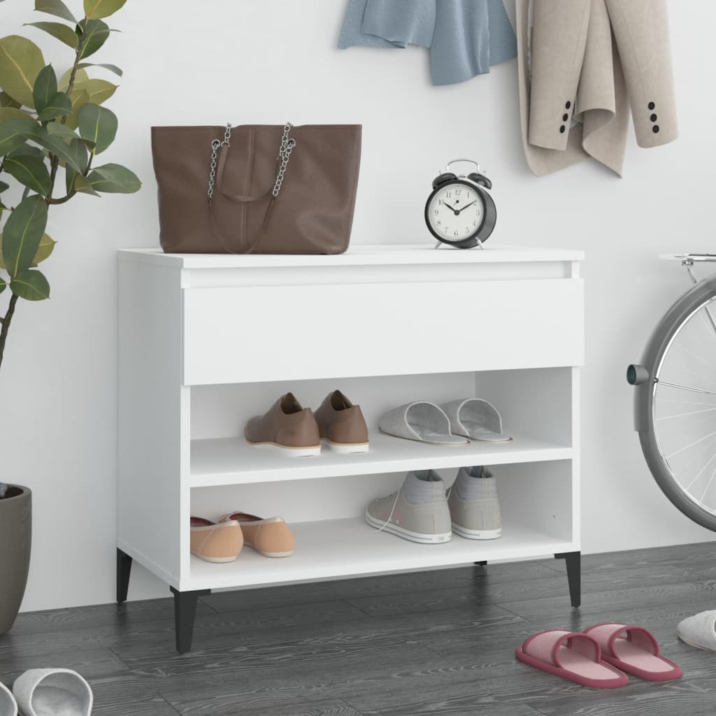 Vidaxl Shoe Cabinet 70x36x60 cm Property Wood White