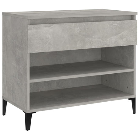 Vidaxl Shoe Cabinet 70x36x60 cm Forarbejdet træ Betongrijs