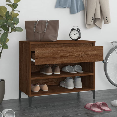 Vidaxl Shoe Cabinet 70x36x60 cm Property Wood Røget eg Farvet
