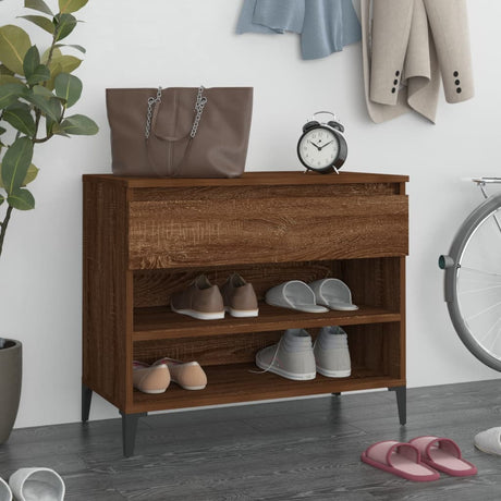 Vidaxl Shoe Cabinet 70x36x60 cm Property Wood Røget eg Farvet
