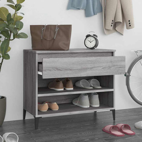 Vidaxl Shoe Cabinet 70x36x60 cm Property Wood Sonoma Gray