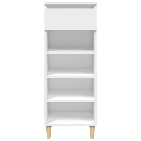 Vidaxl Shoe Cabinet 40x36x105 cm forarbejdet træhvide