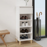 Vidaxl Shoe Cabinet 40x36x105 cm forarbejdet træhvide