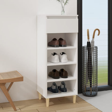 Vidaxl Shoe Cabinet 40x36x105 cm forarbejdet træhvide