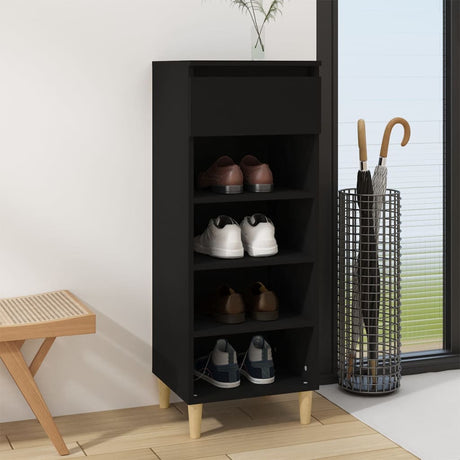 Vidaxl Shoe Cabinet 40x36x105 cm Property Wood Black