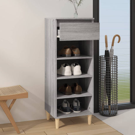 Vidaxl Shoe Cabinet 40x36x105 cm færdig trægrå sonoma
