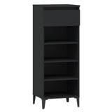 Vidaxl Shoe Rack 40x36x105 cm forarbejdet træ sort