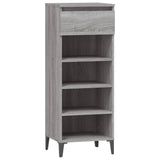 Vidaxl Shoe Rack 40x36x105 cm forarbejdet træ grå sonoma eg farvet
