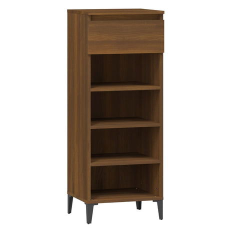 Vidaxl Shoe Rack 40x36x105 cm forarbejdet træbrun eg farve