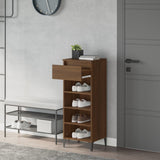 Vidaxl Shoe Rack 40x36x105 cm forarbejdet træbrun eg farve