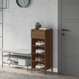 Vidaxl Shoe Rack 40x36x105 cm forarbejdet træbrun eg farve