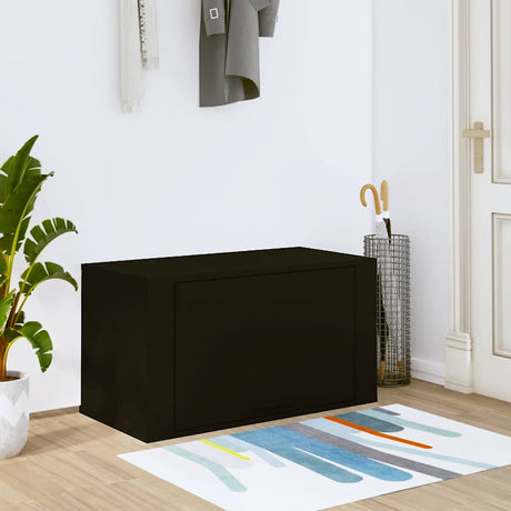 Vidaxl Wall Shoe Cabinet 70x35x38 cm Property Wood Black