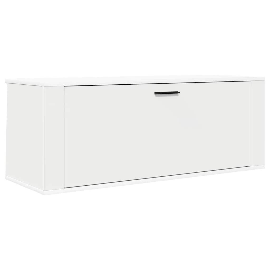 Vidaxl Wall Shoe Cabinet 100x35x38 cm Property Wood White