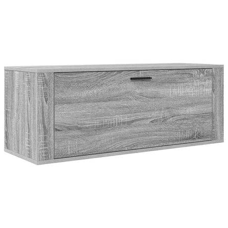Vidaxl Wall Shoe Cabinet 100x35x38 cm Property Wood Grey Sonoma