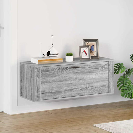 Vidaxl Wall Shoe Cabinet 100x35x38 cm Property Wood Grey Sonoma