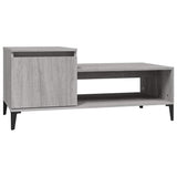 Vidaxl salontafel 100x50x45 cm bewerkt hout grijs sonoma
