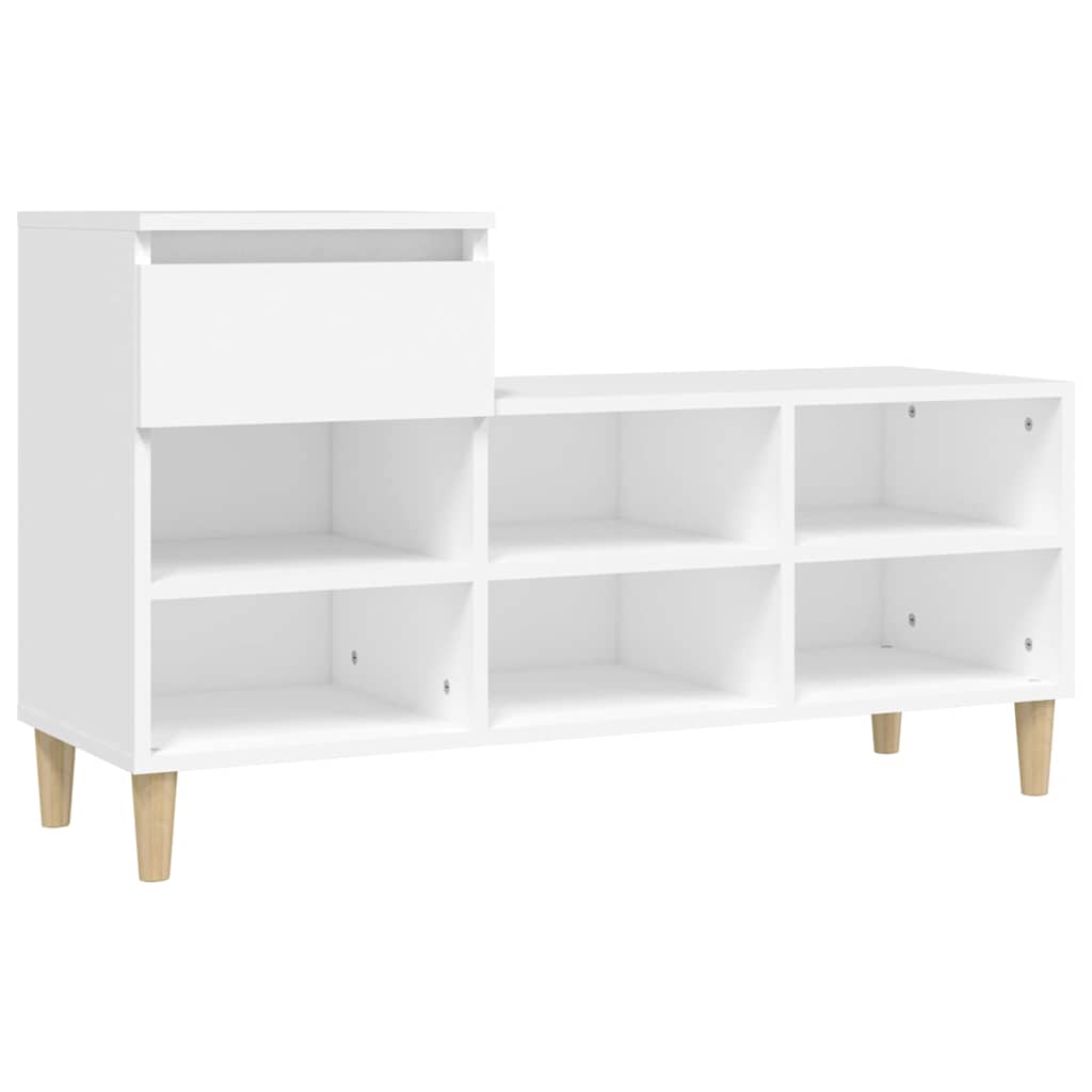 Vidaxl schoenenkast 102x36x60 cm bewerkt hout wit