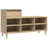 Vidaxl schoenenkast 102x36x60 cm bewerkt hout sonoma eikenkleurig