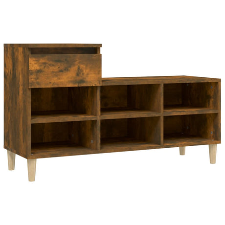 Vidaxl Shoe Cabinet 102x36x60 cm Property Wood Røget eg Farvet