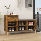 Vidaxl Shoe Cabinet 102x36x60 cm Property Wood Røget eg Farvet