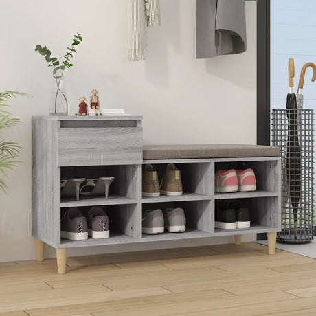 VidaXL skoskab 102x36x60 cm konstrueret træ sonoma grå