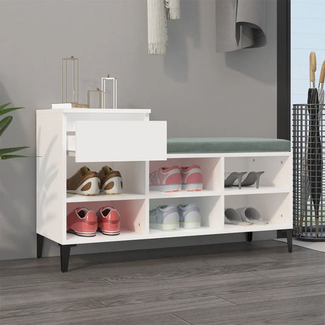Vidaxl Shoe Cabinet 102x36x60 cm Property Wood White
