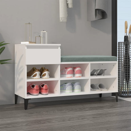 Vidaxl Shoe Cabinet 102x36x60 cm Property Wood White