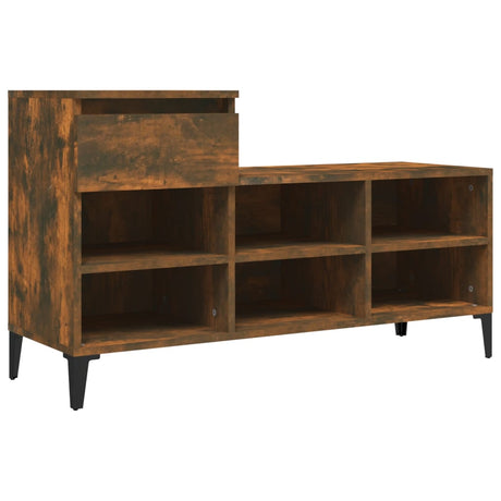 Vidaxl Shoe Cabinet 102x36x60 cm Property Wood Røget eg Farvet