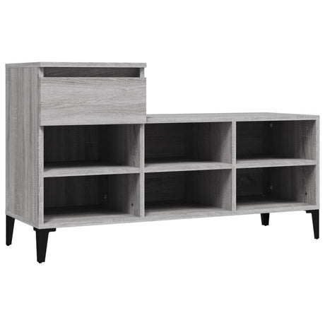 Vidaxl Shoe Cabinet 102x36x60 cm Property Wood Sonoma Gray