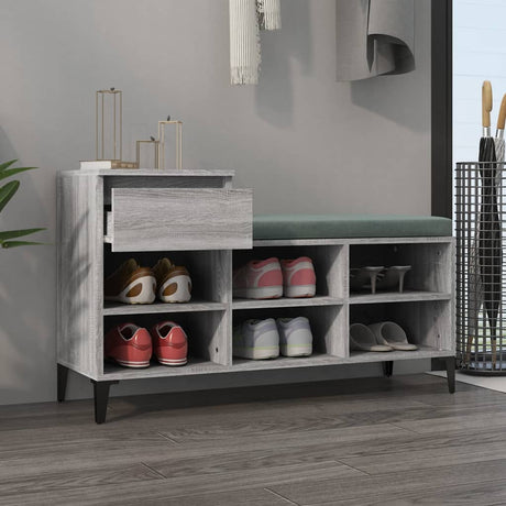 Vidaxl Shoe Cabinet 102x36x60 cm Property Wood Sonoma Gray