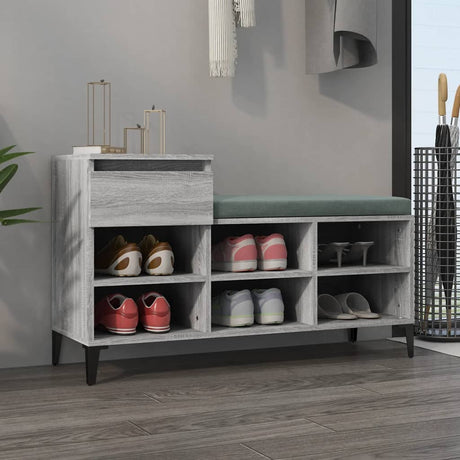 Vidaxl Shoe Cabinet 102x36x60 cm Property Wood Sonoma Gray