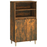 Vidaxl hoge kast 60x36x110 cm bewerkt hout gerookt eikenkleurig