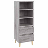 Vidaxl hoge kast 40x36x110 cm bewerkt hout grijs sonoma