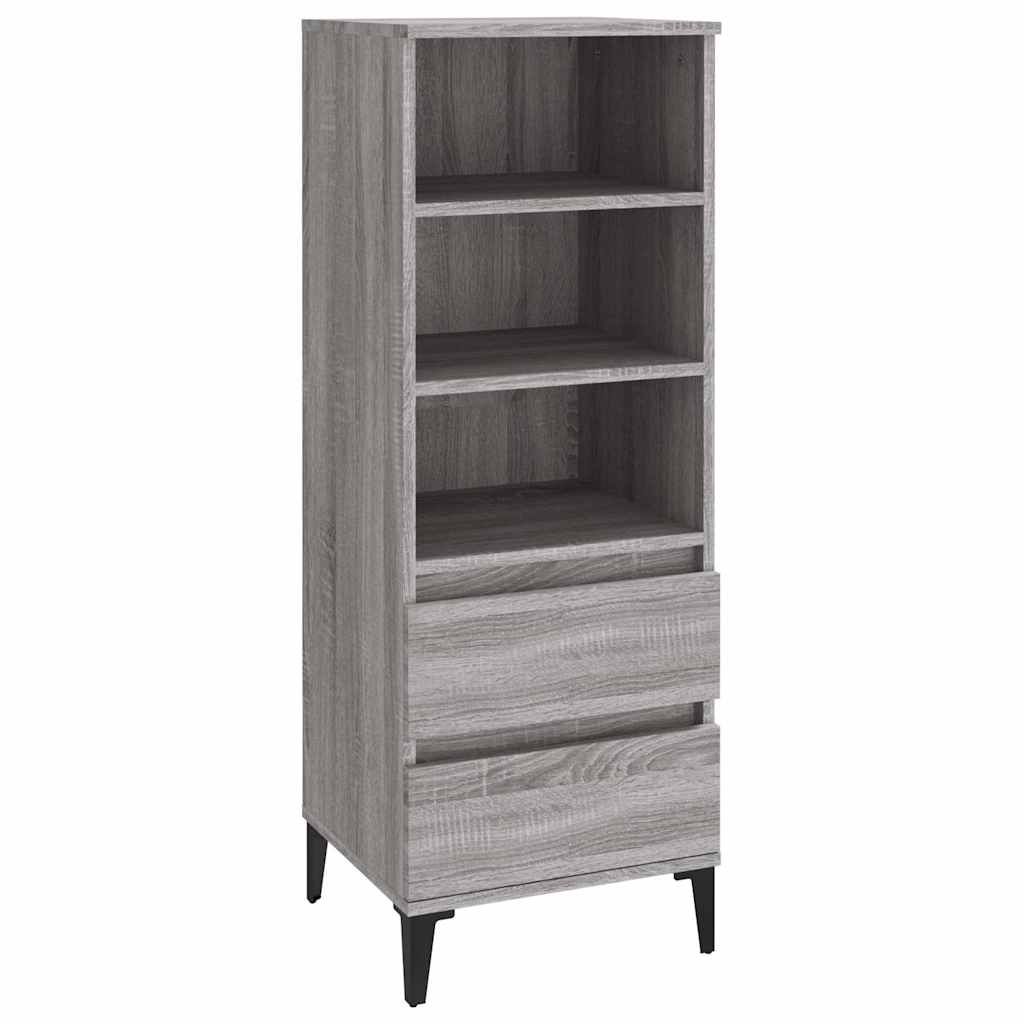 Vidaxl hoge kast 40x36x110 cm bewerkt hout grijs sonoma