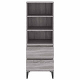 Vidaxl hoge kast 40x36x110 cm bewerkt hout grijs sonoma