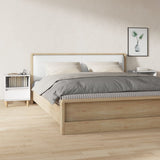 Vidaxl nachtkastjes 2 st 40x35x50 cm hoogglans wit