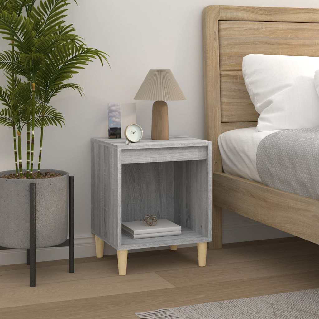 Vidaxl nachtkastjes 2 st 40x35x50 cm grijs sonoma eikenkleurig